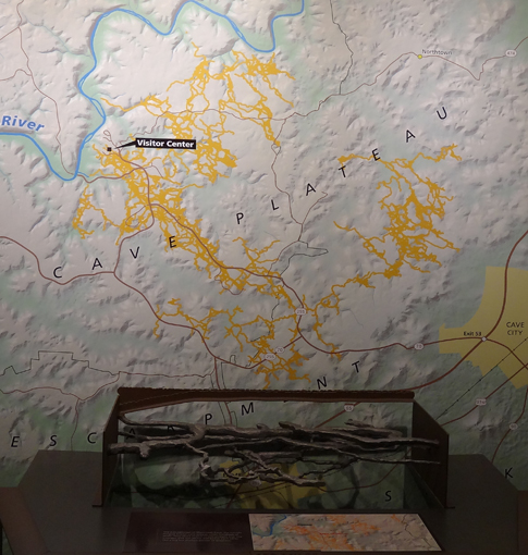 Map and model of Mammoth Cave