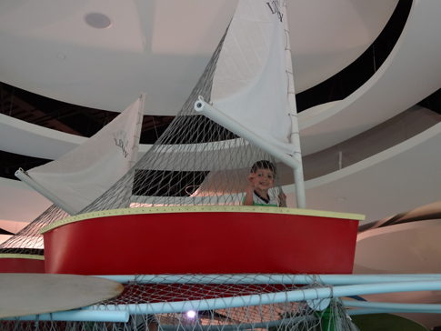 Timothy made it to the top!  At the Children's Museum