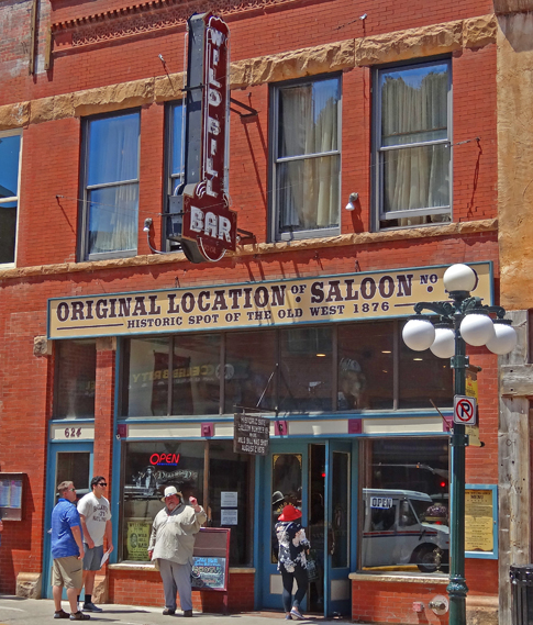 The original location of the saloon where Hickok was shot.  However, the original burned down along with most of main street.