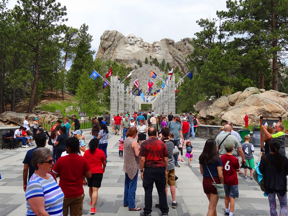 Our first view of the four guys � and all the people