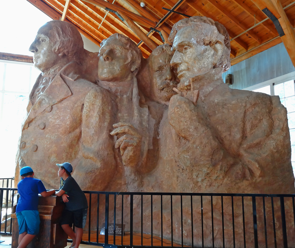 The sculpture�s model.  See original intent of representing the presidents from the waist up.