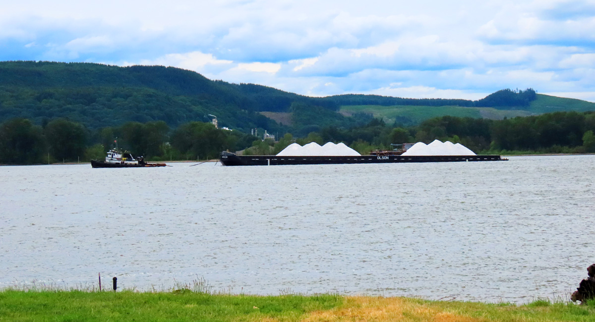 Barge on Columbia River