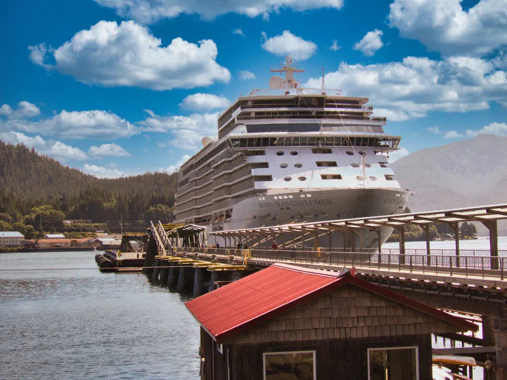 Regent Seven Seas Explorer docked for the day