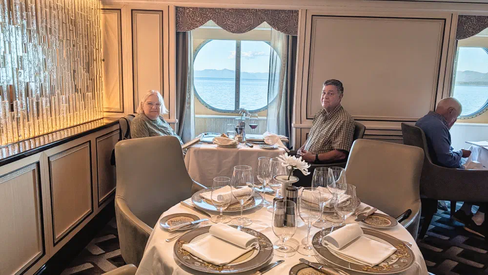 Dinner at the Compass Rose, the main dining room