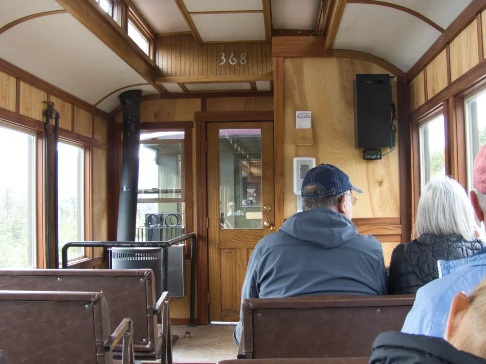 Inside our train car, the one the prospectors wished they had