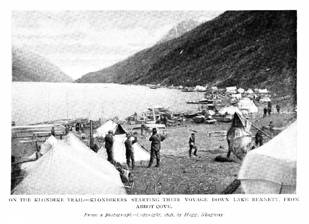 Stampeders camped at Lake Bennett. Source: Christine_Kohler / Getty Images
